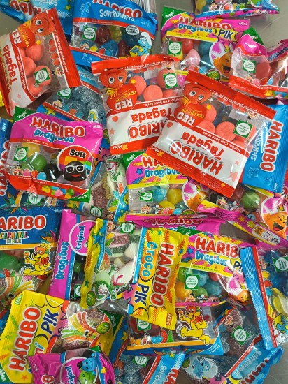 7 sachets mini haribo