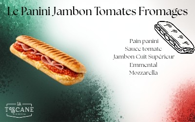 Panini jambon tomate fromage