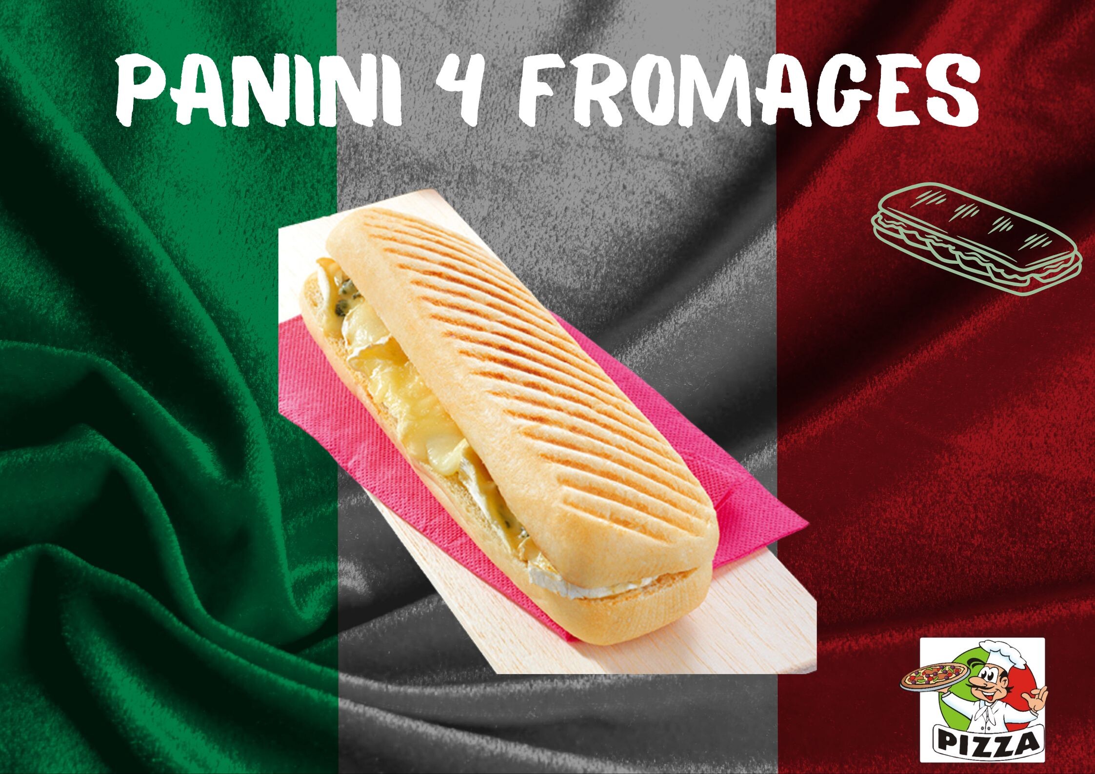 Panini Quatre Fromages