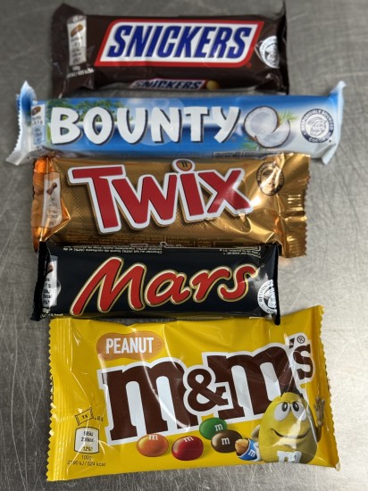 1 bounty et 1 snickers