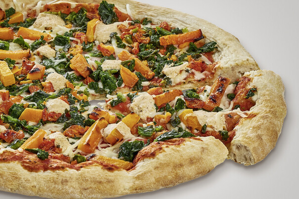 Pizza Kürbis Spinat VEGAN